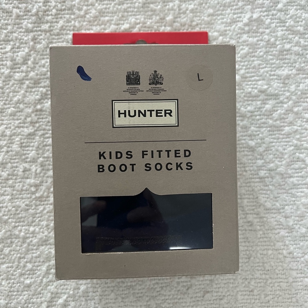 Hunter Kids Navy Blue Fitted Boot Socks Size L - NWT